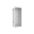 Camelia SHR-3636 Acrylic Alcove Center Drain No Seat Three-Piece Shower in White