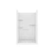 Camelia SH-4834 Acrylic Alcove Center Drain No Seat One-Piece Shower in White