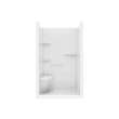 Camelia SH-4834 Acrylic Alcove Center Drain Left Molded Seat One-Piece Shower in White
