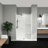 Camelia SH-4834 Acrylic Alcove Center Drain Right Molded Seat One-Piece Shower in White