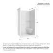 Camelia SH-4834 Acrylic Alcove Center Drain Right Molded Seat One-Piece Shower in White