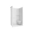 Camelia SH-4834 Acrylic Alcove Center Drain Right Molded Seat One-Piece Shower in White