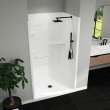 Camelia SH-4834 Acrylic Alcove Center Drain No Seat Two-Piece Shower in White