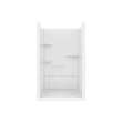 Camelia SH-4834 Acrylic Alcove Center Drain No Seat Two-Piece Shower in White