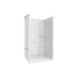 Camelia SH-4834 Acrylic Alcove Center Drain No Seat Two-Piece Shower in White