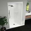 Camelia SHR-4834 Acrylic Alcove Center Drain No Seat One-Piece Shower in White