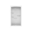 Camelia SHR-4834 Acrylic Alcove Center Drain No Seat One-Piece Shower in White