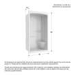 Camelia SHR-4834 Acrylic Alcove Center Drain Right Molded Seat One-Piece Shower in White