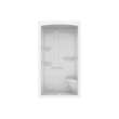 Camelia SHR-4834 Acrylic Alcove Center Drain Right Molded Seat One-Piece Shower in White