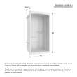 Camelia SHR-4834 Acrylic Alcove Center Drain No Seat Three-Piece Shower in White