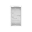 Camelia SHR-4834 Acrylic Alcove Center Drain No Seat Three-Piece Shower in White