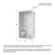 Camelia SHR-4834 Acrylic Alcove Center Drain Left Molded Seat Three-Piece Shower in White
