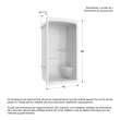 Camelia SHR-4834 Acrylic Alcove Center Drain Right Molded Seat Three-Piece Shower in White