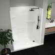 Camelia SH-6034 Acrylic Alcove Right-Hand Drain Left Molded Seat Two-Piece Shower in White