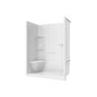 Camelia SH-6034 Acrylic Alcove Right-Hand Drain Left Molded Seat Two-Piece Shower in White