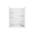 Camelia SH-6034 Acrylic Alcove Left-Hand Drain Right Molded Seat Two-Piece Shower in White