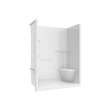 Camelia SH-6034 Acrylic Alcove Left-Hand Drain Right Molded Seat Two-Piece Shower in White