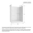 Camelia SH-6034 Acrylic Alcove Center Drain No Seat One-Piece Shower in White
