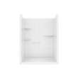 Camelia SH-6034 Acrylic Alcove Center Drain No Seat One-Piece Shower in White