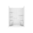 Camelia SH-6034 Acrylic Alcove Center Drain Left and Right Molded Seat One-Piece Shower in White