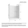 Camelia SH-6034 Acrylic Alcove Center Drain No Seat Two-Piece Shower in White