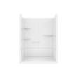 Camelia SH-6034 Acrylic Alcove Center Drain No Seat Two-Piece Shower in White