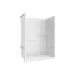 Camelia SH-6034 Acrylic Alcove Center Drain No Seat Two-Piece Shower in White