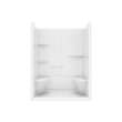 Camelia SH-6034 Acrylic Alcove Center Drain Left and Right Molded Seat Two-Piece Shower in White