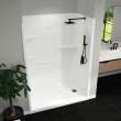 Camelia SH-6034 Acrylic Alcove Right-Hand Drain No Seat Two-Piece Shower in White