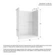 Camelia SH-6034 Acrylic Alcove Right-Hand Drain No Seat Two-Piece Shower in White