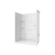 Camelia SH-6034 Acrylic Alcove Left-Hand Drain No Seat Two-Piece Shower in White