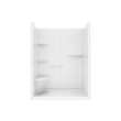 Camelia SH-6034 Acrylic Alcove Center Drain Left Molded Seat One-Piece Shower in White