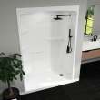 Camelia SHR-6034 Acrylic Alcove Right-Hand Drain Left Molded Seat One-Piece Shower in White