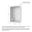 Camelia SHR-6034 Acrylic Alcove Right-Hand Drain Left Molded Seat One-Piece Shower in White
