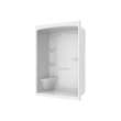 Camelia SHR-6034 Acrylic Alcove Right-Hand Drain Left Molded Seat One-Piece Shower in White