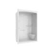 Camelia SHR-6034 Acrylic Alcove Left-Hand Drain Right Molded Seat One-Piece Shower in White