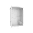 Camelia SHR-6034 Acrylic Alcove Left-Hand Drain Right Molded Seat Three-Piece Shower in White
