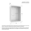 Camelia SHR-6034 Acrylic Alcove Center Drain No Seat One-Piece Shower in White