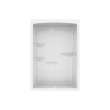 Camelia SHR-6034 Acrylic Alcove Center Drain No Seat One-Piece Shower in White