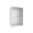 Camelia SHR-6034 Acrylic Alcove Center Drain No Seat One-Piece Shower in White