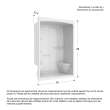 Camelia SHR-6034 Acrylic Alcove Center Drain Left and Right Molded Seat One-Piece Shower in White