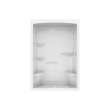 Camelia SHR-6034 Acrylic Alcove Center Drain Left and Right Molded Seat One-Piece Shower in White