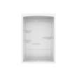 Camelia SHR-6034 Acrylic Alcove Center Drain No Seat Three-Piece Shower in White