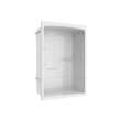Camelia SHR-6034 Acrylic Alcove Center Drain No Seat Three-Piece Shower in White