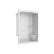 Camelia SHR-6034 Acrylic Alcove Center Drain Left and Right Molded Seat Three-Piece Shower in White