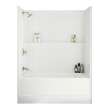 TSTEA Plus 60 x 32 AcrylX Alcove Right-Hand Drain One-Piece Whirlpool Tub Shower in White