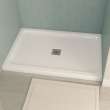 Olympia Square 4832 Acrylic Alcove or Corner Shower Base in White with Center Drain