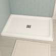 Olympia Square 4832 Acrylic Alcove or Corner Shower Base in White with Center Drain