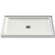 Olympia Square 4832 Acrylic Alcove or Corner Shower Base in White with Center Drain