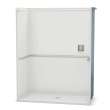 OPS-6030 - ADA U-Bar AcrylX Alcove Center Drain One-Piece Shower in White